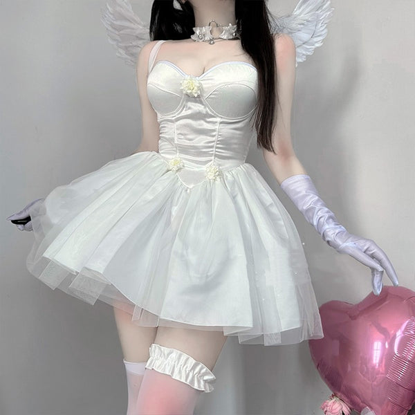 Halloween Cos Black and White Angel  KF70375