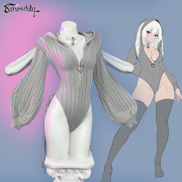 Bunny Ear Hoodie Bodysuit KO64