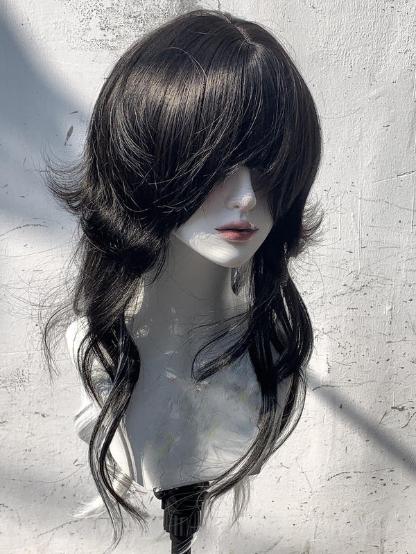 black and white gradient wig KF11173
