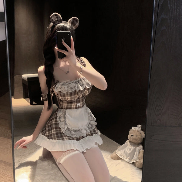 Pure Desire Plaid Set KF1455