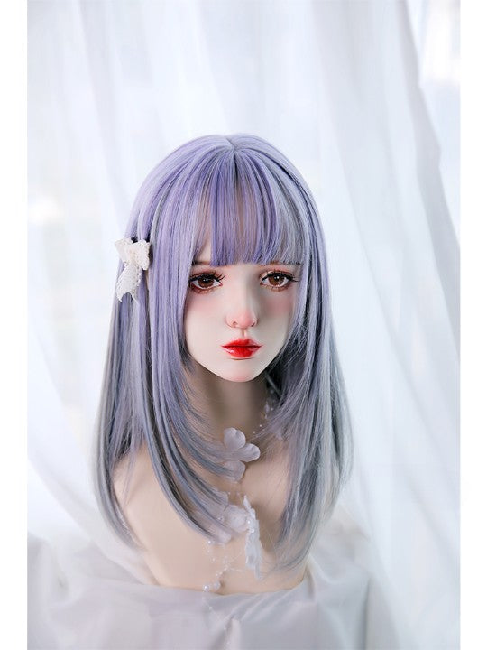 Lolita purple gray wig   KF11044