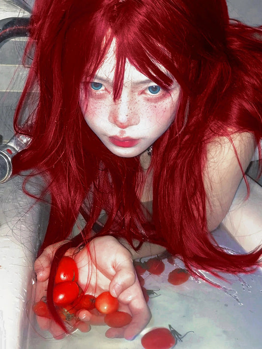Hot girl red wig KF11109