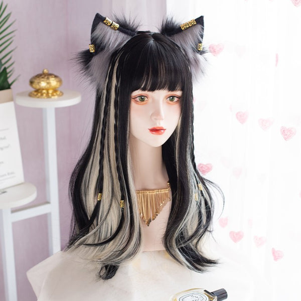 black blonde wig KF11013