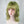 Green short straight wig KF9619