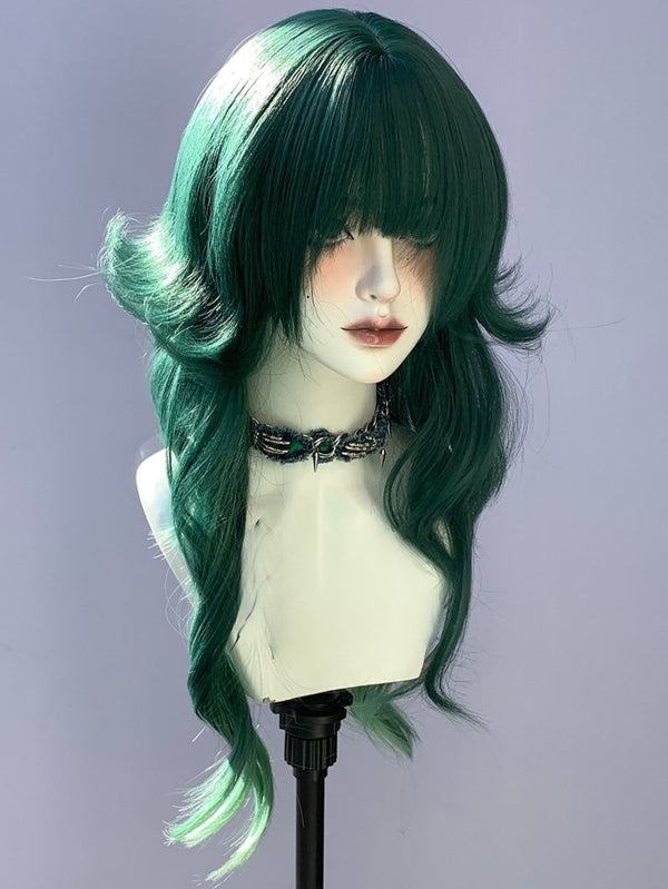 Dark green wig KF11172