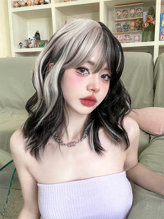 Harajuku color matching long wig  KF70160