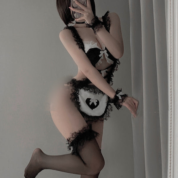 cute suspender maid dress  KF83429