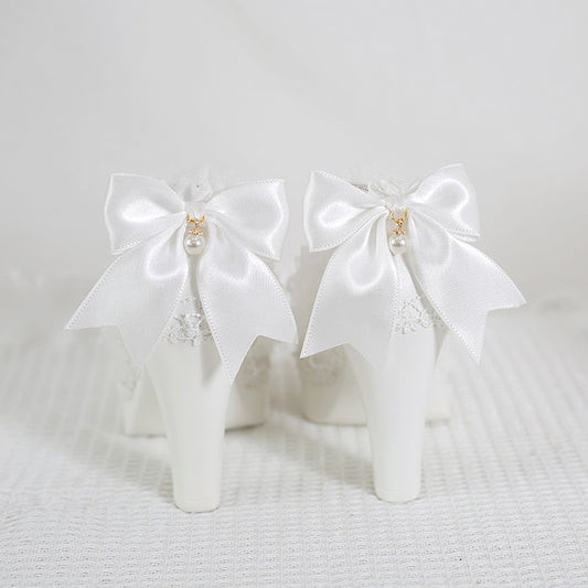 white high heels  KF83800