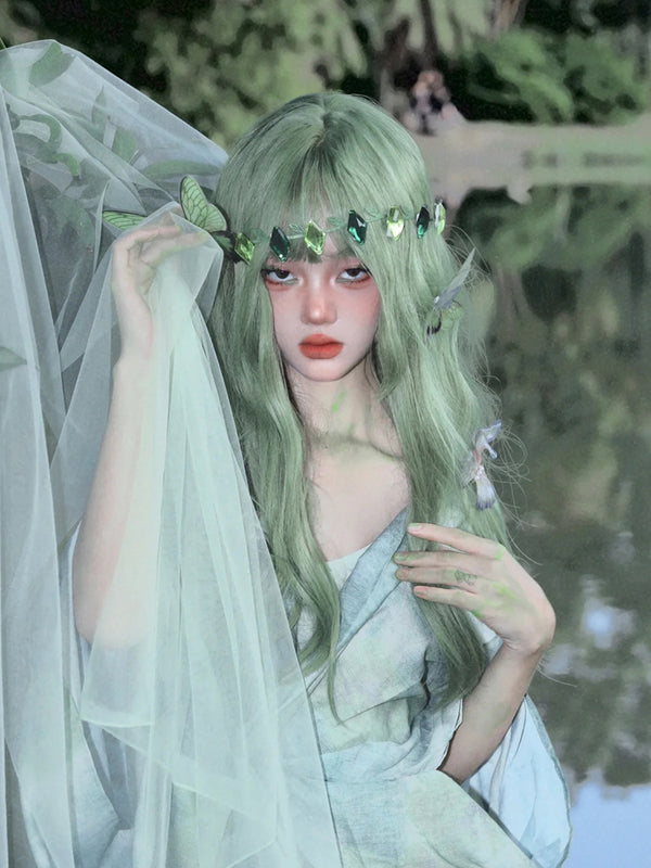 lolita green wig   KF11262