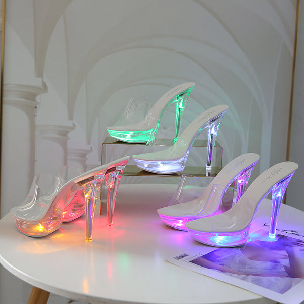 LED waterproof high heels  KF83796