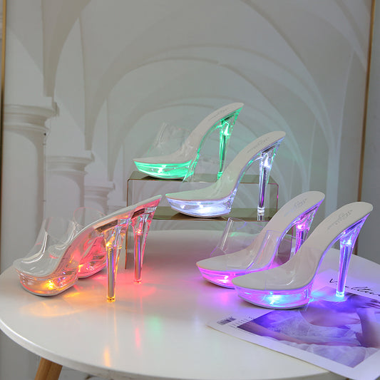 LED waterproof high heels  KF83796