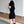 black hooded dress  KF70047