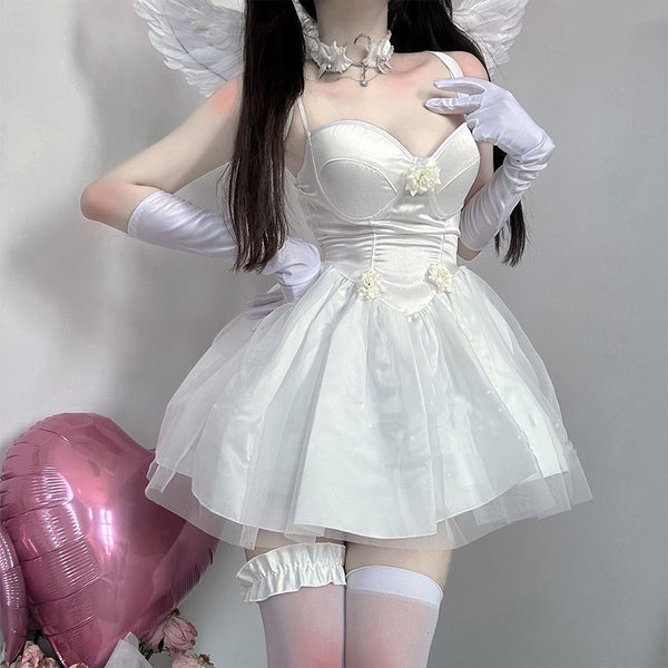 Halloween Cos Black and White Angel  KF70375