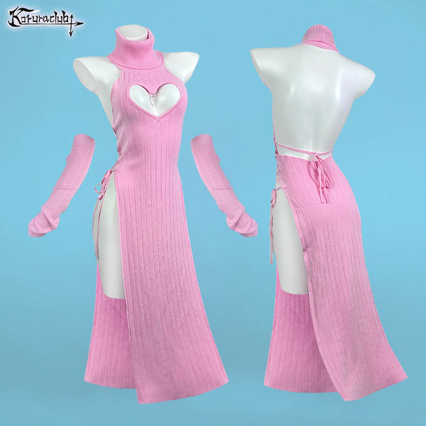 Plus Size Heart-Shaped Cheongsam KF1346