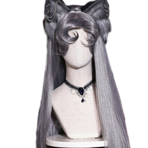 Gray lolita wig KF11023