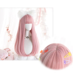 Pink gradient big wave wig KF24089