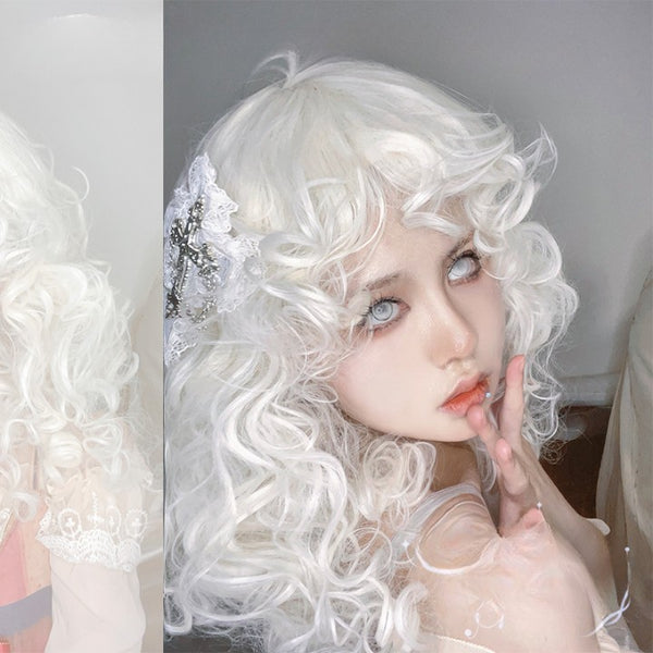 white curly hair  KF11024