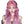 Pink and purple wig  KF11041