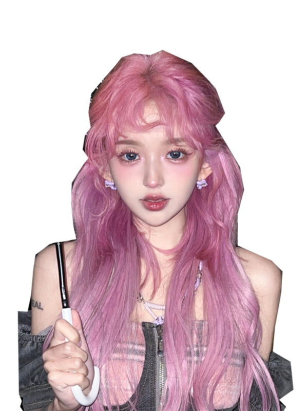 Pink and purple wig  KF11041