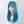 Blue purple long curly hair wig KF82427