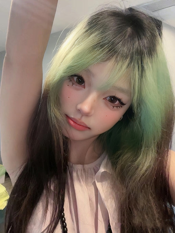 green gradient wig KF11036