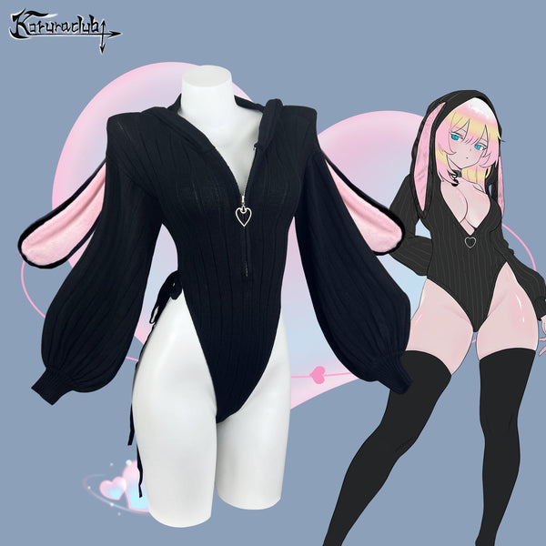 Bunny Ear Hoodie Bodysuit KO64