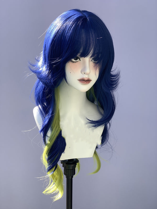 Blue and green gradient wig  KF11171