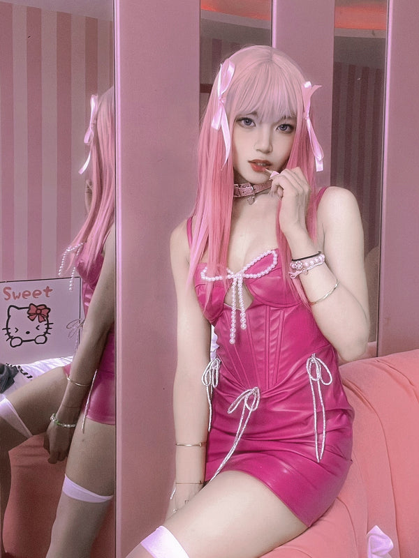 Pink Strap Dress  KF70332