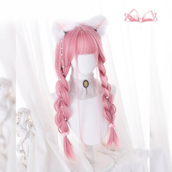 pink Long wig KF90519