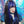 Black and blue wig  KF11033