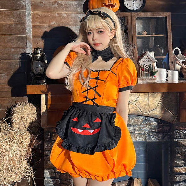 Halloween cos maid hip skirt dress  KF70409