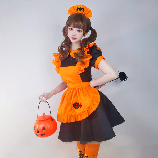 cos pumpkin maid costume    KF70371