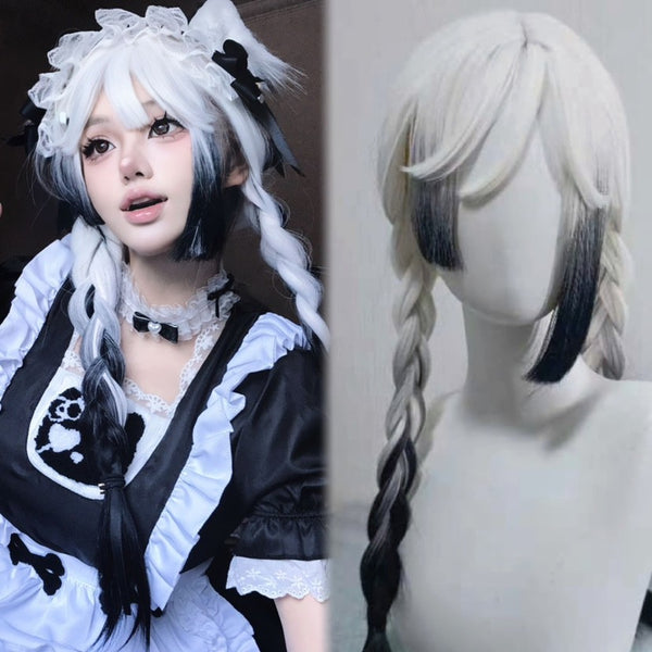 black and white gradient wig  KF11284