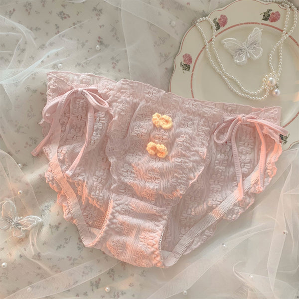 pink lace panties  KF83972