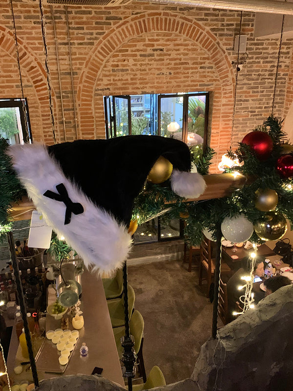 cos black bow Christmas hat  KF705713