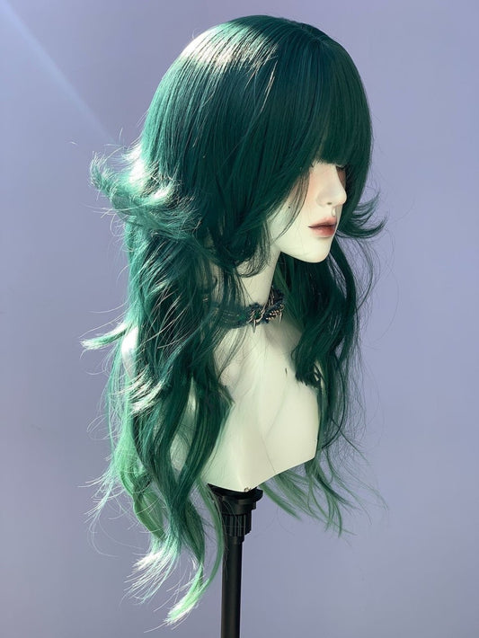 Dark green wig KF11172