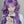 Purple long curly wig  KF11111