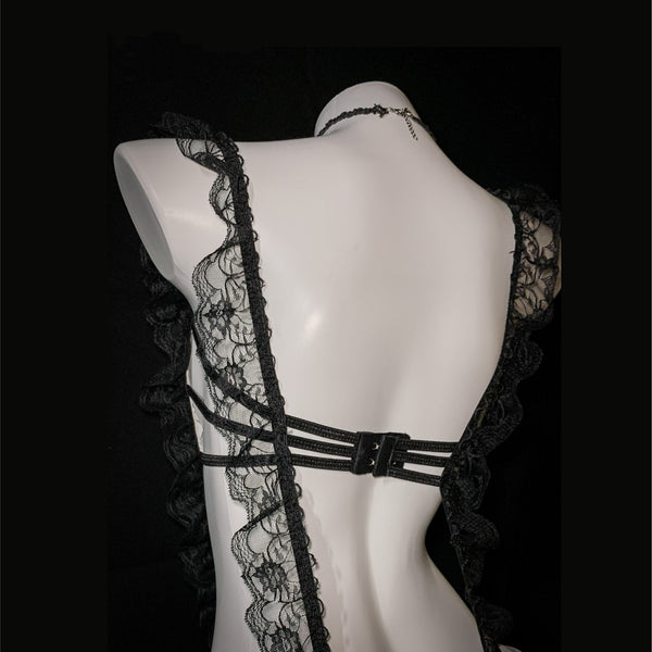 Black silk temptation suit  KF83929