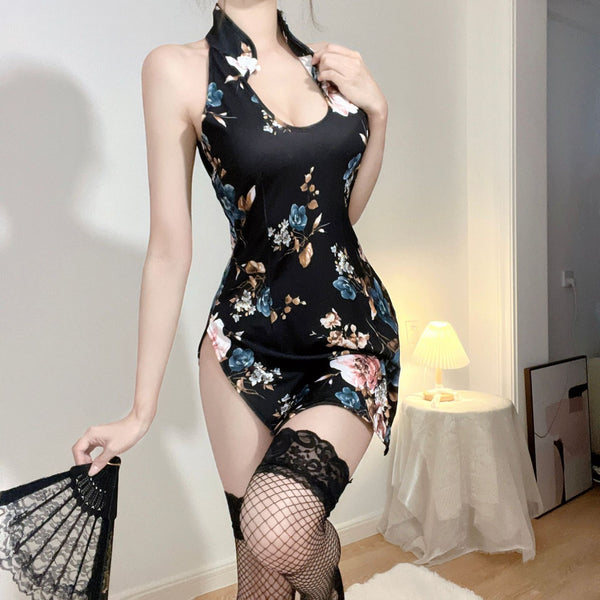 hot girl print cheongsam KF70588