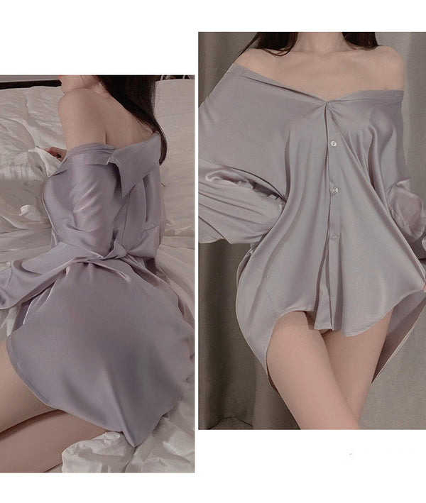 solid color shirt pajamas  KF70511