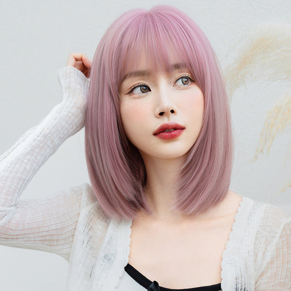 PINK SHORT STRAIGHT WIG  KF90599