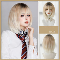 White Short Wig  KF81854