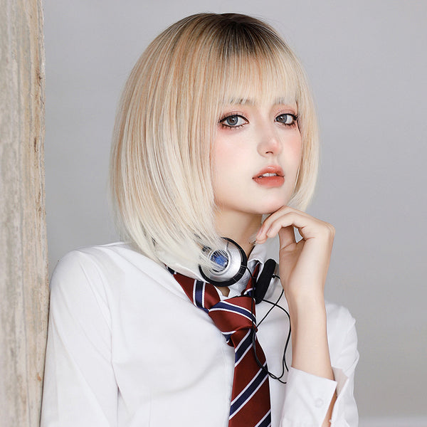 White Short Wig  KF81854