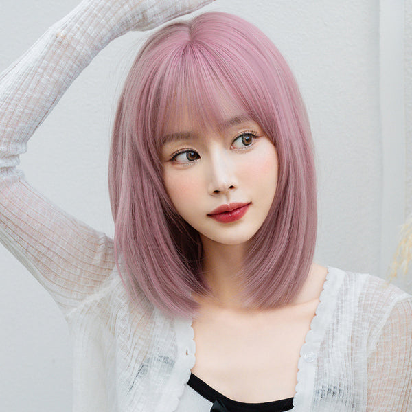 PINK SHORT STRAIGHT WIG  KF90599