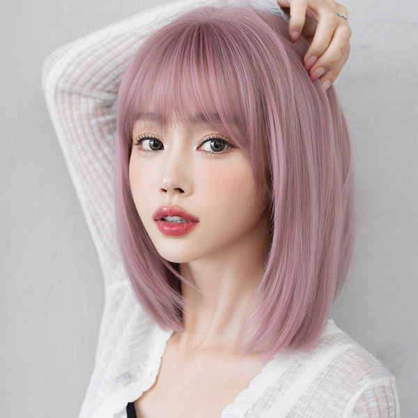 PINK SHORT STRAIGHT WIG  KF90599