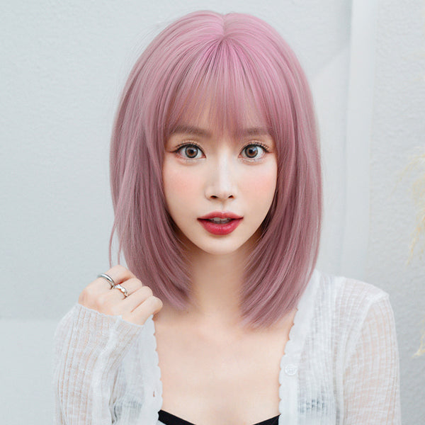 PINK SHORT STRAIGHT WIG  KF90599