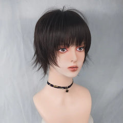NATURAL BLACK FLUFFY SHORT HAIR  KF9261