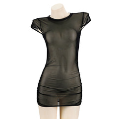 Transparent mesh bodysuit   KF705693
