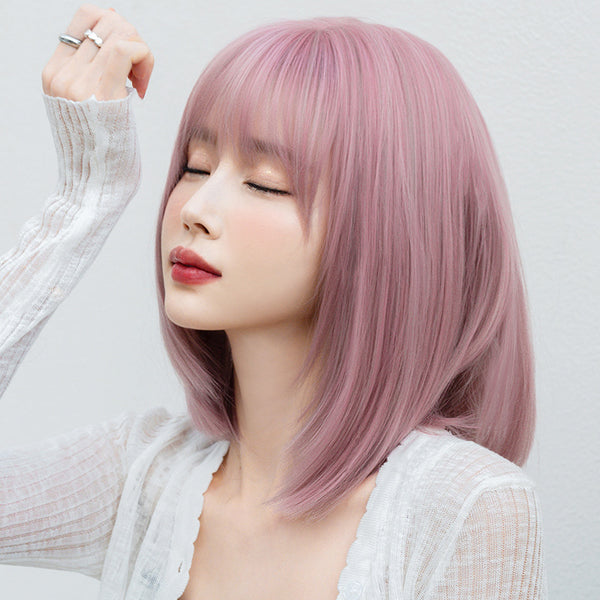 PINK SHORT STRAIGHT WIG  KF90599