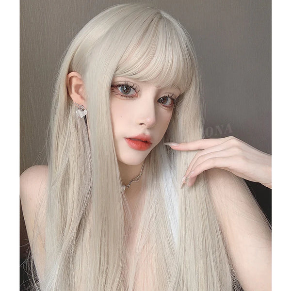 silver white  STRAIGHT HAIR WIG KF5215